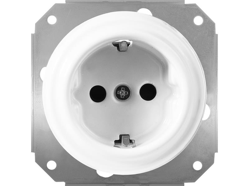 gniazdo-pojedyncze-2p-z-retro-ceramic-schuko bez ramki-bia